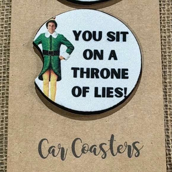ELF - Sublimation Neoprene Car Coaster - Picture 3 of 3